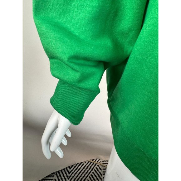 MAD Engine Ugly Christmas Holiday Cat Gift Sweatshirt Medium Green Cotton Blend - Picture 8 of 16